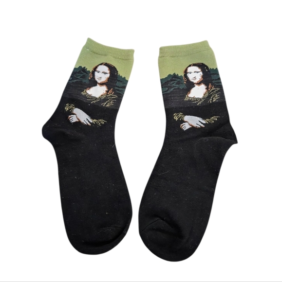 Hot Sox Women's Mona Lisa Artist Series Fashion Crew Sock - Picture 1 of 2